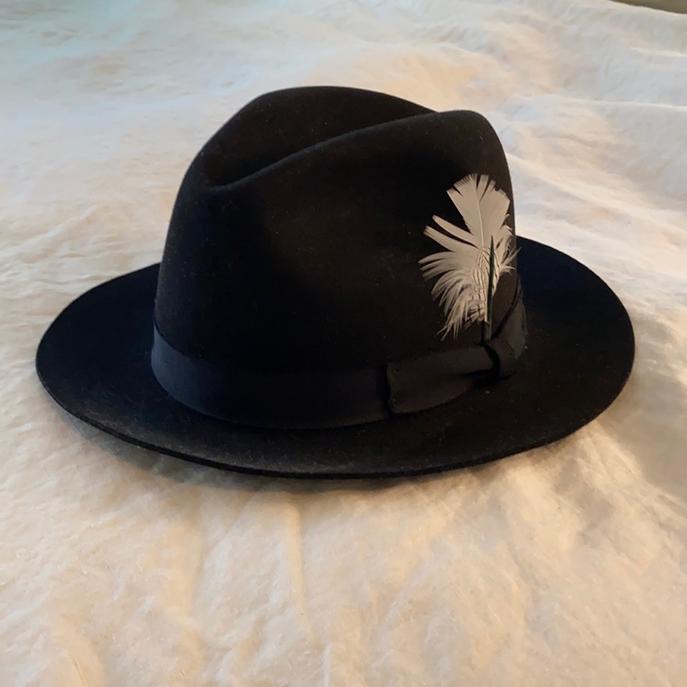 Black Fedora Hat 100% Pure Beaver